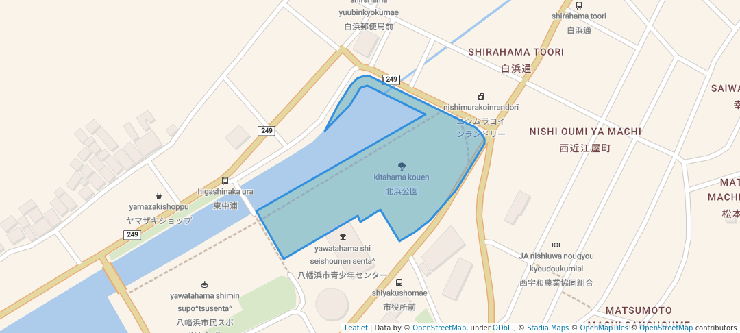 walking in 北浜公園 map in Yawatahama