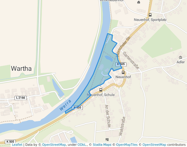 walking in Schloßpark Neuenhof map in Eisenach