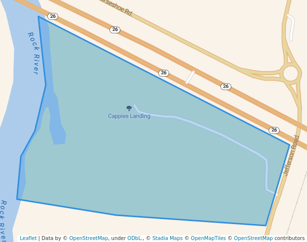 walking in Cappies Landing map in Watertown