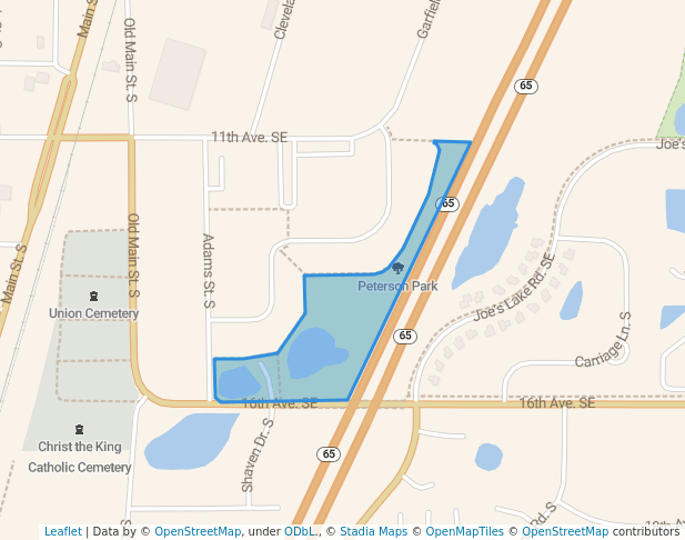 walking in Peterson Park map in Cambridge