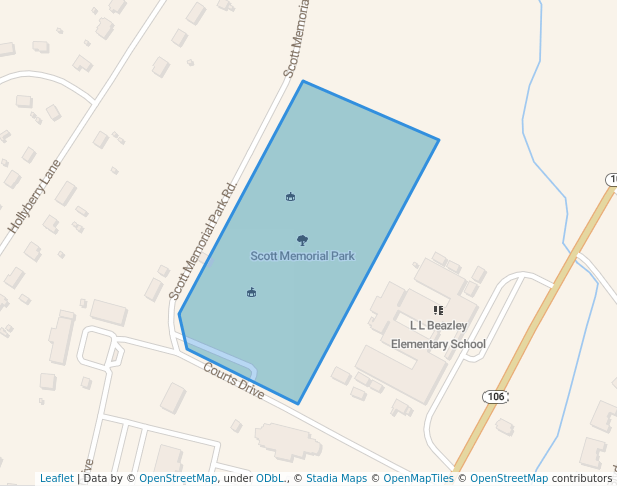 walking in Scott Memorial Park map in Prince George