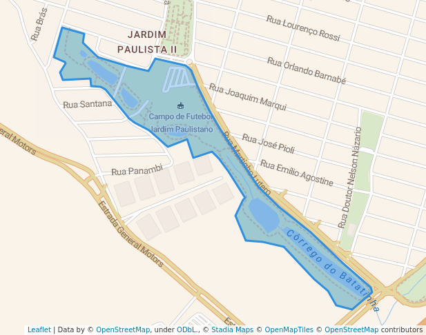 walking in Parque Ecologico Jardim Paulistano map in Indaiatuba