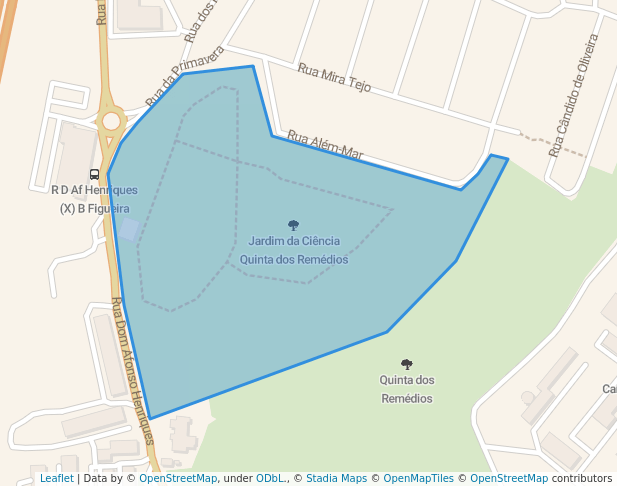 walking in Jardim da Ciência Quinta dos Remédios map in Bobadela