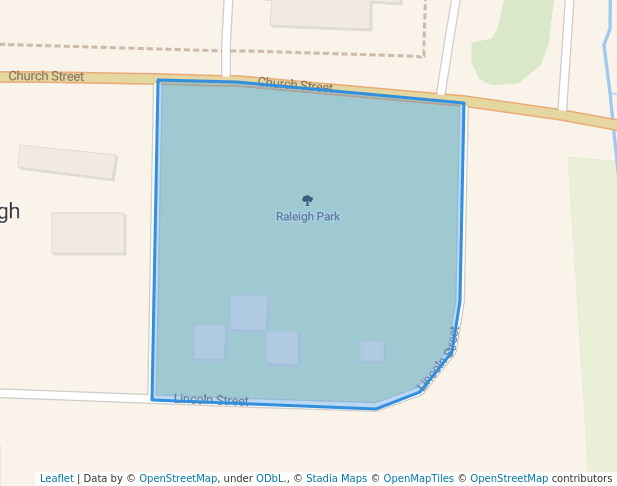 walking in Raleigh Park map in Raleigh