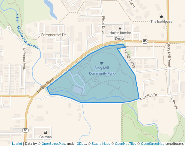 walking in Story Mill Community Park map in Bozeman