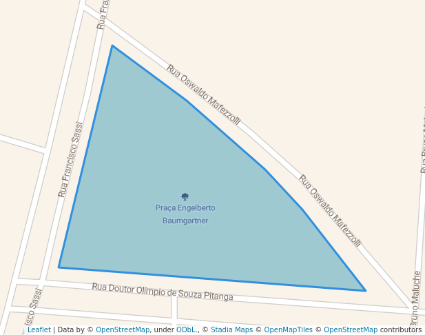 walking in Praça Engelberto Baumgartner map in Brusque