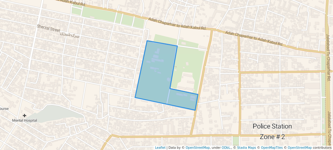 walking in City Park map in Jalalabad