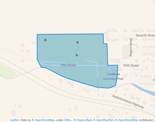 walking in Williams Park map in Gladstone