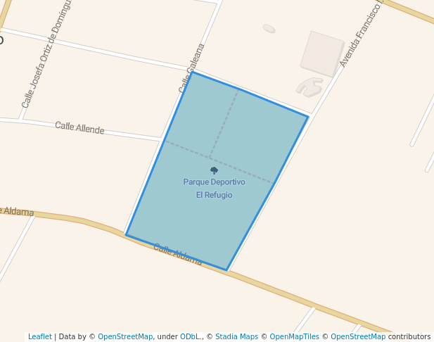 walking in Parque Deportivo El Refugio map in Ciudad Fernández