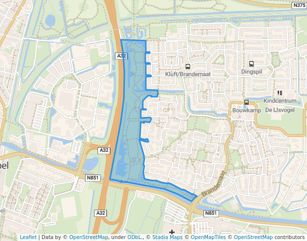 walking in Ringpark map in Meppel