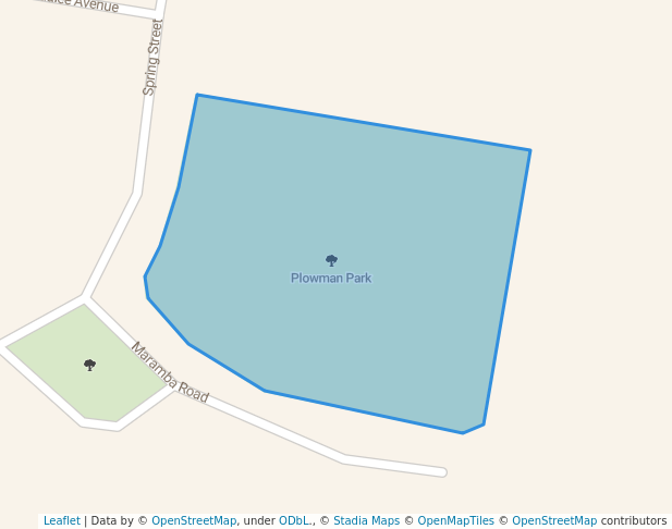 walking in Plowman Park map in Orange