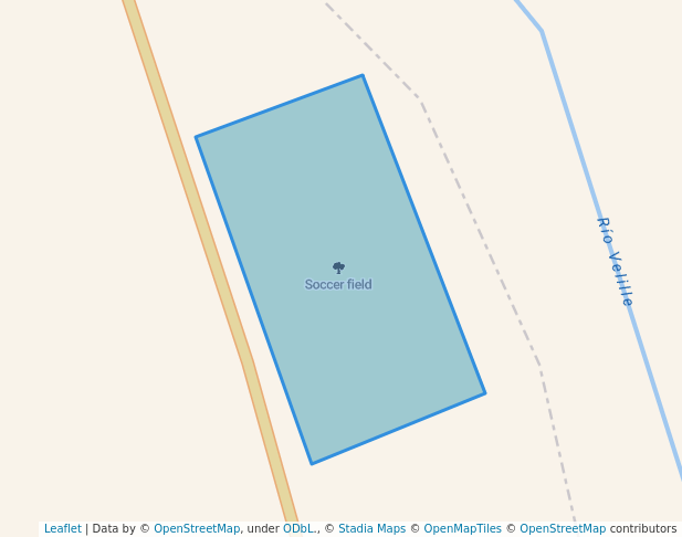 walking in Soccer field map in Huarajo