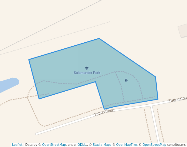 walking in Salamander Park map in King City