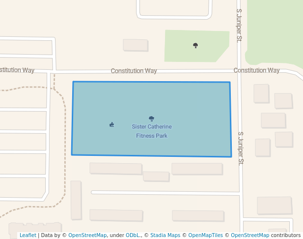 walking in Sister Catherine Fitness Park map in Nampa