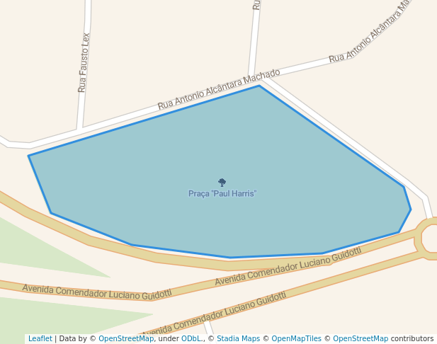 walking in Praça "Paul Harris" map in Piracicaba