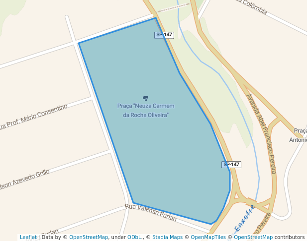 walking in Praça "Neuza Carmem da Rocha Oliveira" map in Piracicaba