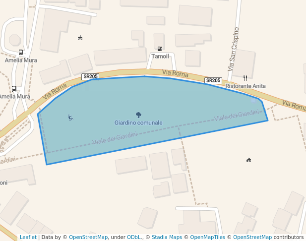 walking in Giardino comunale map in Amelia