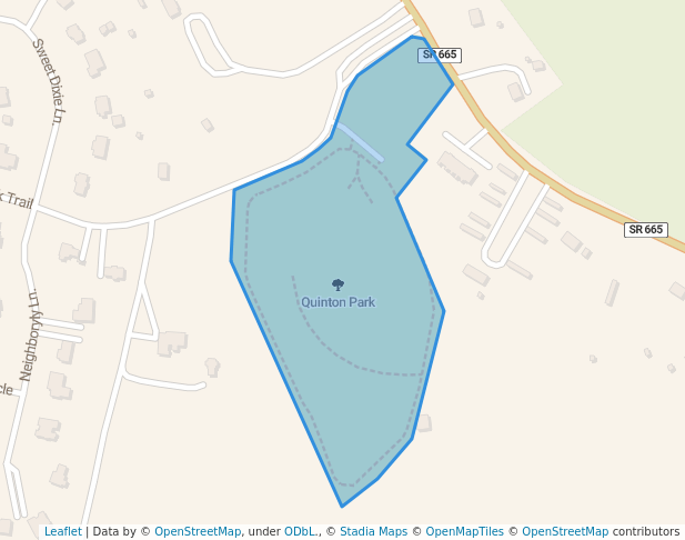 walking in Quinton Park map in Quinton