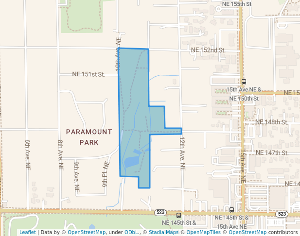walking in Paramount Open Space map in Shoreline