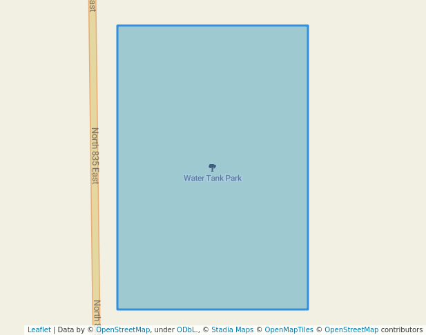 walking in Water Tank Park map in Lindon