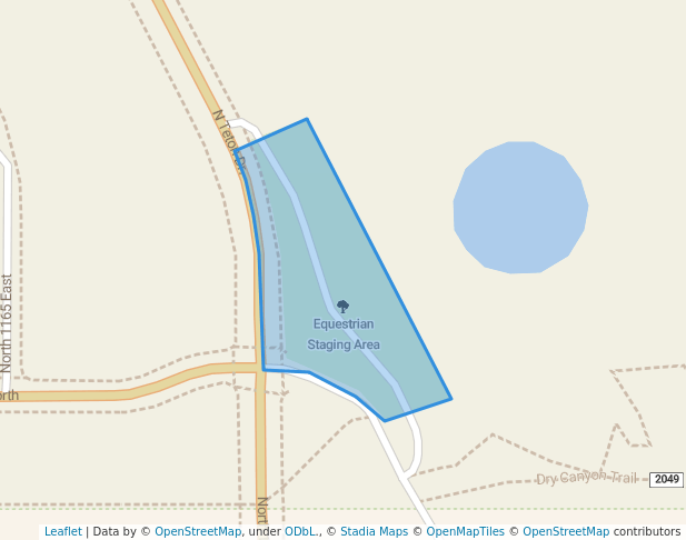 walking in Equestrian Staging Area map in Lindon