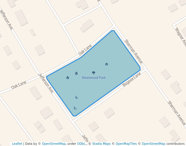 walking in Westwood Park map in Hopewell