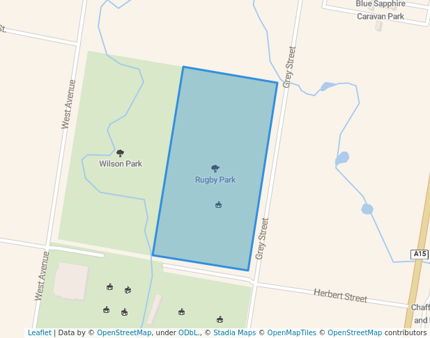walking in Rugby Park map in Glen Innes