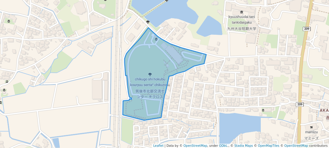 walking in 筑後市北部交流センター チクロス map in Chikugo