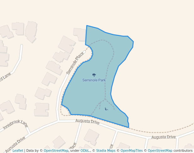 walking in Seminole Park map in Laguna Niguel
