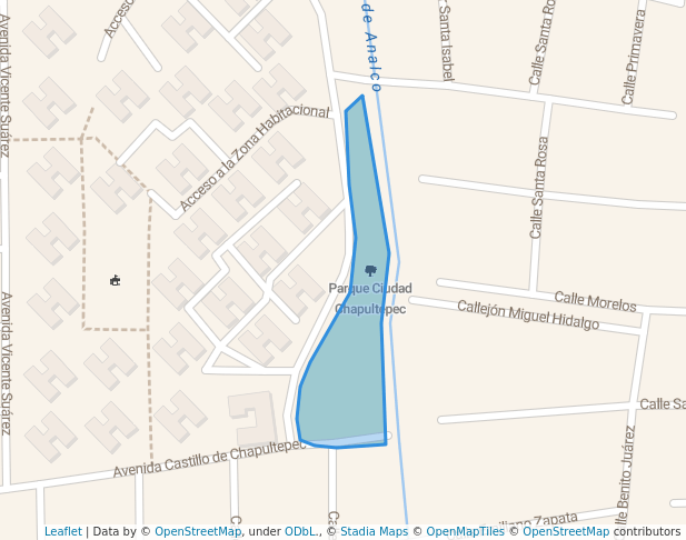 walking in Parque Ciudad Chapultepec map in Cuernavaca