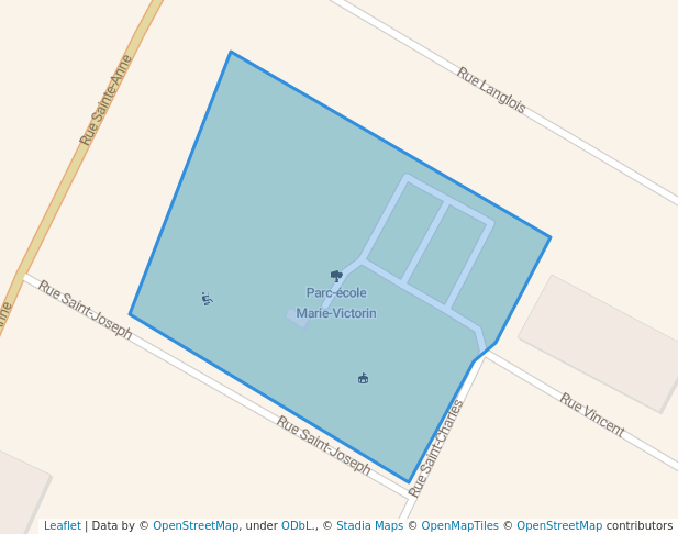 walking in Parc-école Marie-Victorin map in Varennes