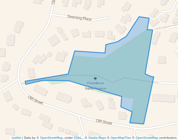walking in Providence Valley Reserve map in Mount Stuart