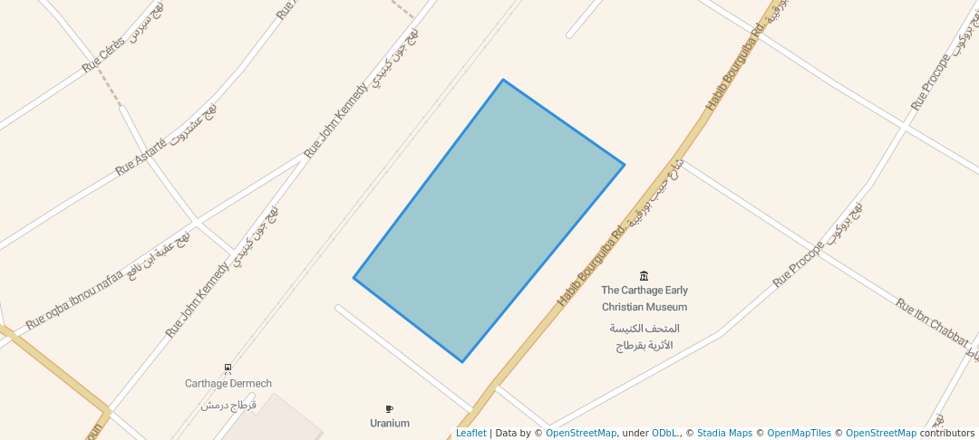 walking in site archéologique carthage dermech map in Site archéologique de Carthage