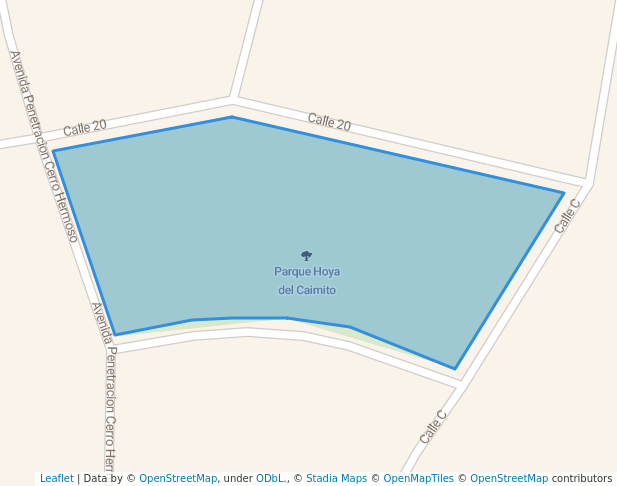 walking in Parque Hoya del Caimito map in Santiago De Los Caballeros