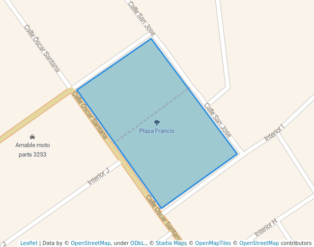 walking in Plaza Francis map in Santo Domingo