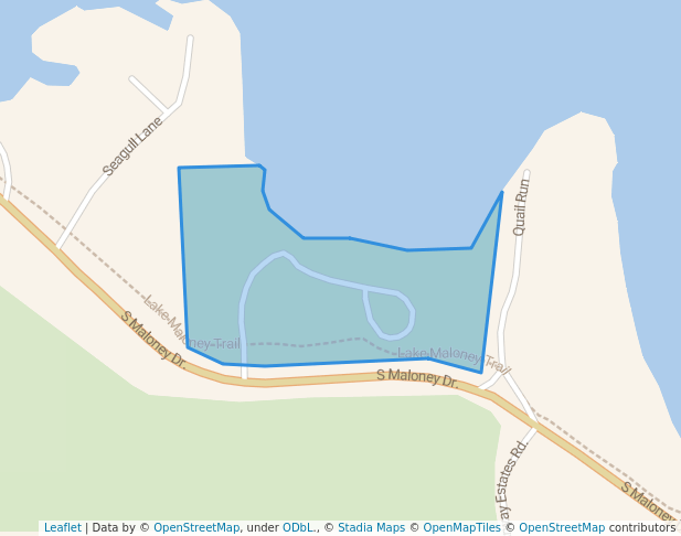 walking in Maloney Reservoir State Recreation Area map in North Platte