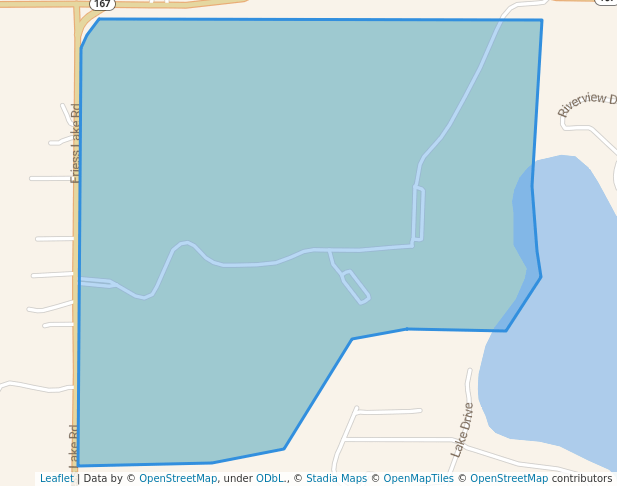 walking in Glacier Hills County Park map in Hubertus