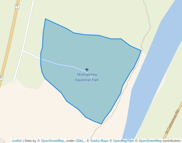 walking in Strathgartney Equestrian Park map in Bonshaw