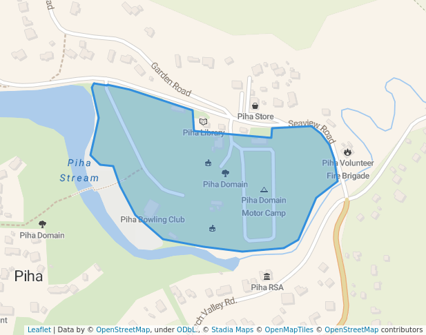 walking in Piha Domain map in Piha