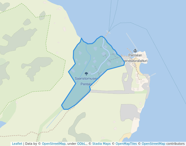 walking in Pentala Archipelago Museum map in Espoo