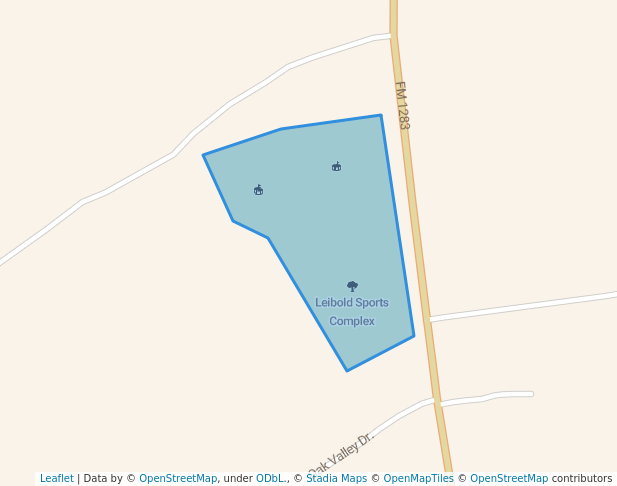 walking in Leibold Sports Complex map in Lakehills