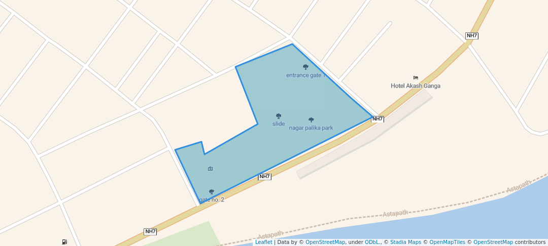 walking in nagar palika park map in Rishikesh