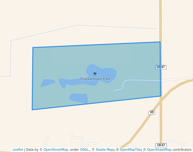 walking in Checkerboard Park map in North Branch