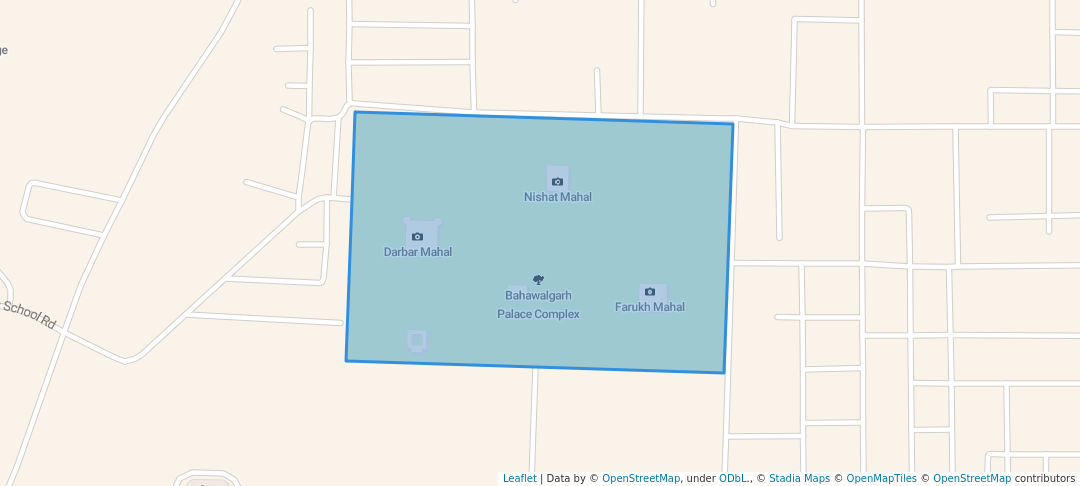 walking in Bahawalgarh Palace Complex map in Bahawalpur