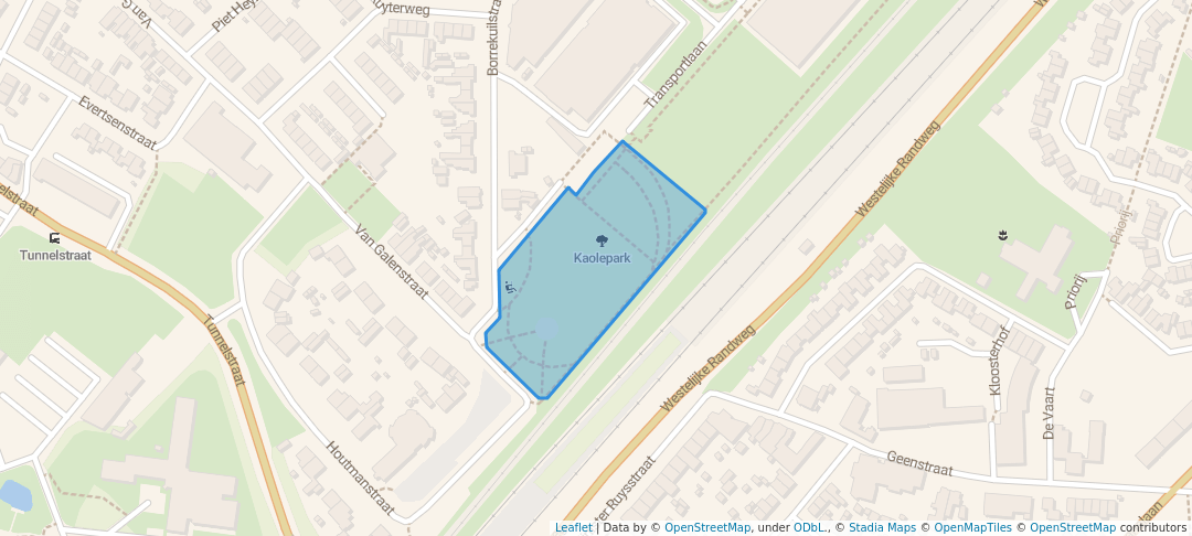 walking in Kaolepark map in Geleen