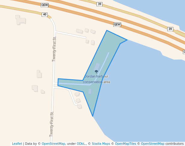 walking in Jordan harbour conservation area map in Lincoln