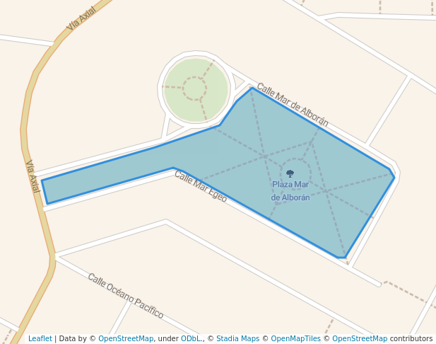walking in Plaza Mar de Alborán map in Puerto de Mazarrón