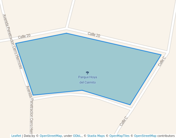 walking in Parque Hoya del Caimito map in Santiago De Los Caballeros