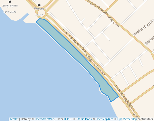 walking in پارک ساحلی امام رضا(ع) map in Bandar Kangan