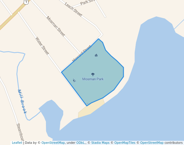 walking in Mosman Park map in Searsport